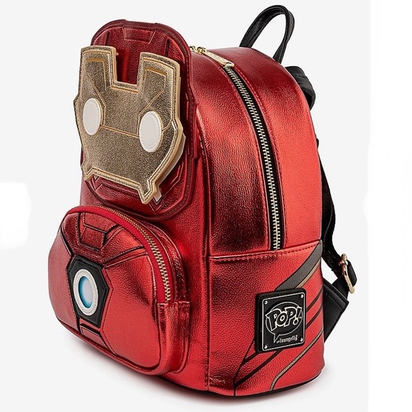LOUNGEFLY FUNKO POP! MARVEL IRON MAN Light Up MINI BACKPACK! - Picture 3 of 8